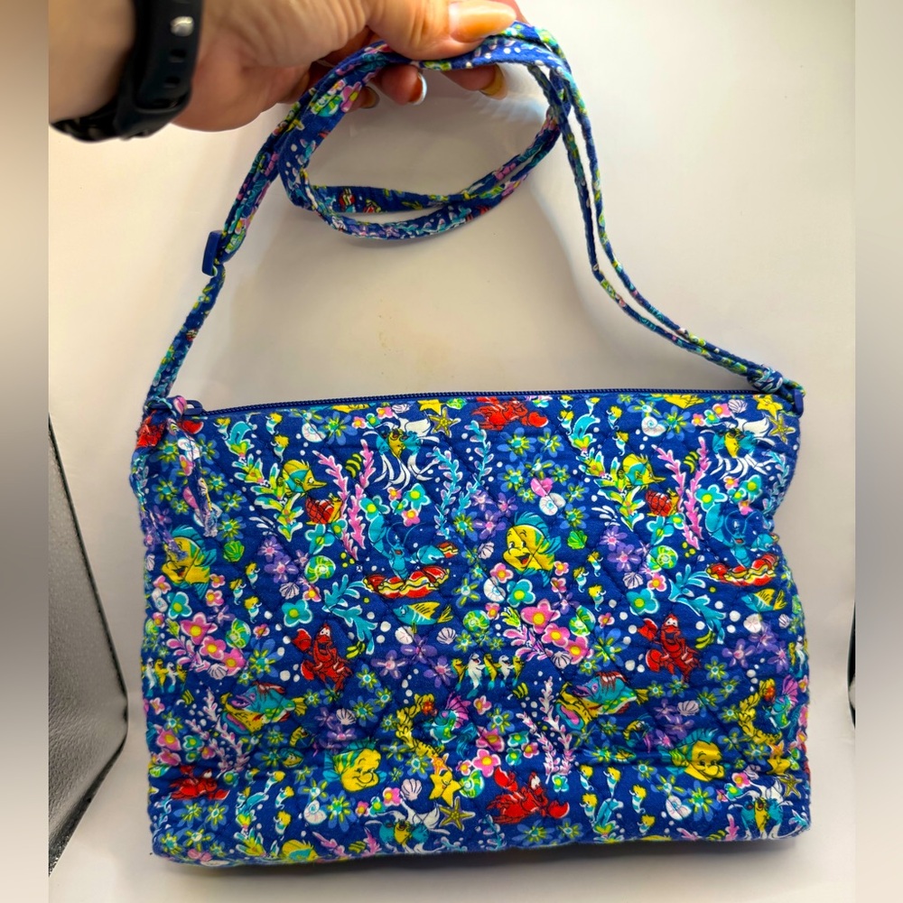 Vera Bradley Large Hipster Disney Ariel Floral Ultramarine Flounder Pre-Owned